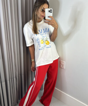 Calça Listrada Lateral