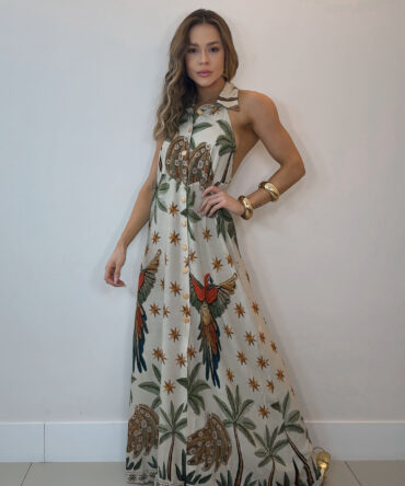 Vestido Longo Botões Galapagos